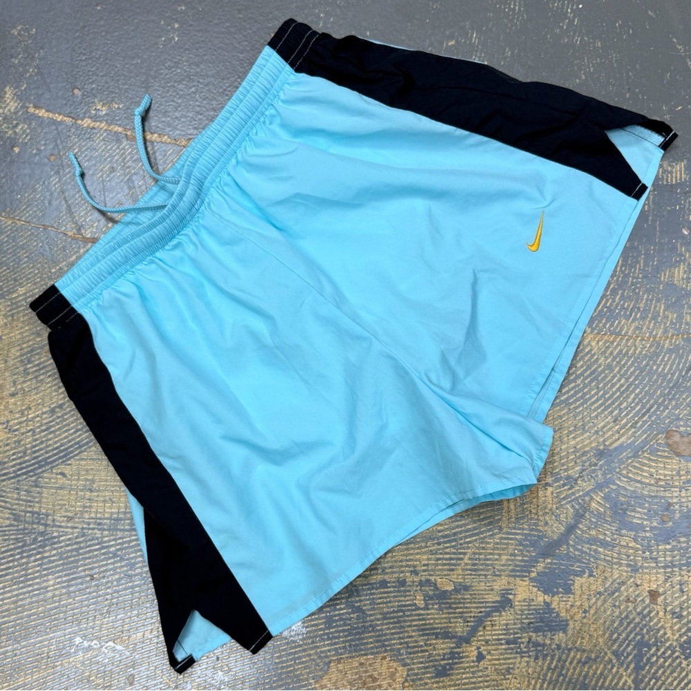 Nike Fit Dry 2” Running Shorts Vintage Small Brief Lining 210551-414 Light Blue